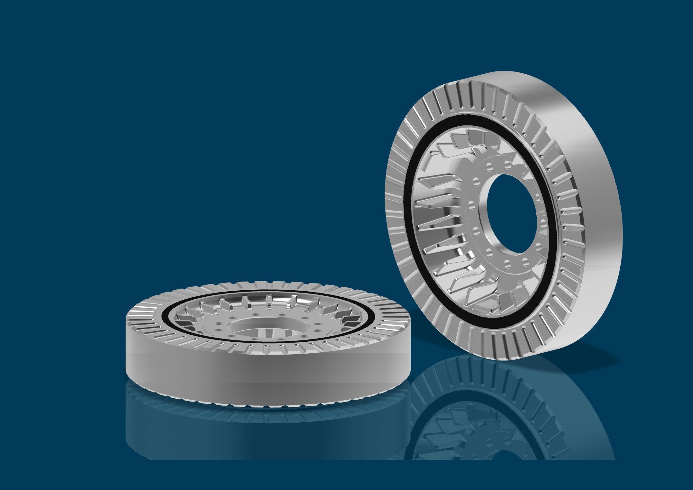 Rubber Damper with cooling fins Hodek Vibration Technologies Pvt Ltd